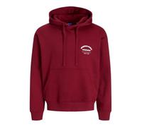 JACK & JONES Hood Jormeadows Sweat à Capuche, Rouge tibétain, M Homme