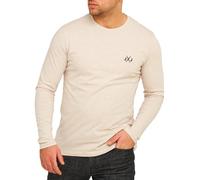 JACK & JONES Infinity Rise Infinity T-shirt à manches longues et col rond pour homme, beige, XL