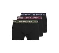 JACK&JONES JACARON Solid Trunks 3 Pack Caleçon Boxeur, Black/Pack:Black-Black, XL Homme
