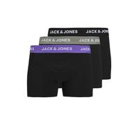 JACK & JONES Jacaxel Solid Trunks Lot de 3 Boxers Sn Caleçon Boxeur, Black/Pack : Black-Black, S Hommes