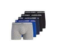 JACK & JONES JACBASIC Plain Trunks 5 Pack Caleçon Boxeur, Noir/détails : Noir - Navy Blazer - Surf The Web - Lgm, L (Lot de 5) Homme