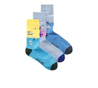 JACK & JONES Jacbeach Landscape Lot de 3 paires de chaussettes, Bleu subdued, taille unique