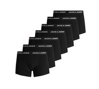 JACK & JONES JACBELMO Boxers pour Homme, Lot de 7, Noir/Logo Blanc, S