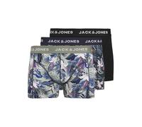 JACK & JONES Jacbrady Flower Trunks Lot de 3 Boxers Sn Caleçon Boxeur, Sky Captain/Pack : Iceberg Green-Black, M Hommes