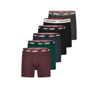 JACK & JONES JACCORP Lot de 6 boxers pour homme - Jambes longues - En coton élastique - Grandes tailles - Noir, rouge, vert, bleu, gris, S, M, L, XL, XXL, 3XL, 4XL, 5XL, 6XL, 7XL, 8XL, Port Royale