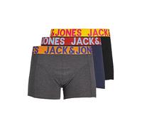 JACK & JONES Boxers 'JACCrazy' bleu foncé / anthracite / orange / noir, Taille M