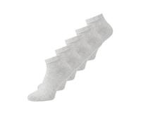 JACK & JONES JACDONGO Socks 5 Pack Noos Chaussettes, Gris Clair mélangé/détails : LGM-LGM-LGM-LGM, Taille Unique Homme