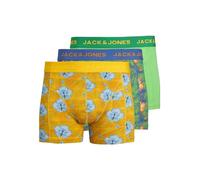 JACK & JONES Jachawaii Trunks Lot de 3 sn Caleçon Boxeur, Bleu Palais/Pack : Haute visibilité - Vert Irlandais, XXL Homme