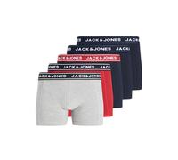 JACK & JONES Jachector Solid Trunks Lot de 5 Boxers Poly, Gris Clair chiné, XX_l