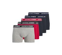 Jack & Jones Jachector Solid Trunks Lot de 5 Boxers pour Homme, Gris Clair chiné, 4XL