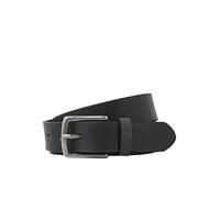 JACK&JONES JACIAN Leather Belt Ceinture en Cuir, Black, 105 Homme