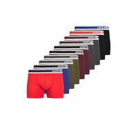 Jack & Jones Jacjimmy Solid Trunks Lot de 10 Boxers, Aurora Red/Pack : Noir, cyoress, vin de Vigne Vivace, Asphalte, Bleu Vrai, Noir, cyprès, vin de Vigne, S