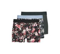 JACK&JONES JACJONAH Flower Trunks 3 Pack SN Caleçon Boxeur, Forest Night/Pack:Glacier Lake-Black, XL (Lot de 3) Homme