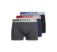 JACK & JONES Jackarim Solid Trunks Lot de 3 Boxers, Aurora Red/Pack : Cypress - True Blue, M