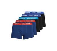 JACK & JONES Boxers 'Lee' bleu / rouge foncé / noir / blanc, Taille XXL