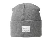 JACK & JONES Jaclong Knit Beanie Noos Bonnet, Gris, Taille Unique Femmes