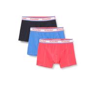 JACK & JONES Jacmike Solid Trunks Lot de 3 Caleçon Boxeur, Navy Blazer/Pack:Palace Blue-Pink Yarrow, XL Homme