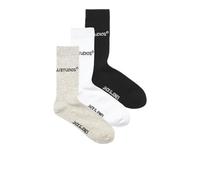 JACK & JONES Jacsoho Noos Lot de 3 paires de chaussettes de tennis, Noir, taille unique
