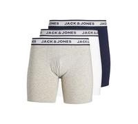 JACK & JONES Jacsolid Lot de 3 Boxers pour Homme Pls Noos, Gris Clair chiné, 3XL