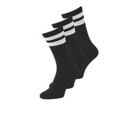 JACK & JONES JACTRAVIS Lot de 3 paires de chaussettes de tennis Noos, Noir/paquet : noir - noir, taille unique