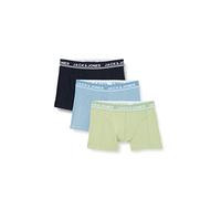 JACK & JONES JACTURBO Trunks 3 Pack Caleçon, Mistletoe/détail : Bleu Ombre - Blazer Bleu Marine, XXL Homme