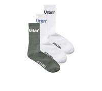 JACK & JONES JACURBN Lot de 3 paires de chaussettes de tennis SN, vert agave/pack : noir - Oceanview, taille unique