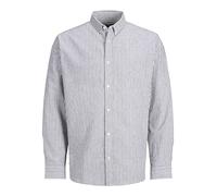 JACK & JONES Jcoarc-T-Shirt Oxford surdimensionné-Taille L Chemise, Blazer/Rayures Bleu Marine : Rayures, M Homme