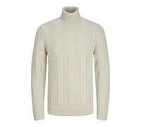JACK & JONES Jcocipher Knit Roll Neck Pull en Tricot, Beige Clair, M Homme