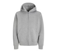 JACK & JONES Jcocover Scuba Sweat zippé à Capuche Noos pour Homme, Gris Clair chiné, M