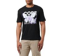 JACK & JONES Jcoedition Berlin Tee SS Crew Neck T-Shirt, Noir Pirate/imprimé : Papillon, L Homme