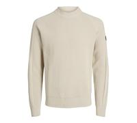 JACK & JONES Jcofilo Knit Mock Neck Sn Pull tricoté, Beige Clair, L Homme