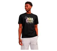 JACK & JONES Jcomap Summer Logo Tee SS Crew Neck Sn T-Shirt, Noir, M Homme