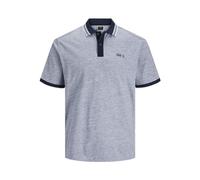JACK & JONES Jcomelange Polo en Jersey SS, Blazer Bleu Marine/détails : Blanc mélangé, M Homme