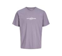 JACK & JONES Jcomineral Small Front Print Tee SS Crew T-Shirt, Purple Ash, L Hommes