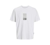 JACK & JONES Jcopacer Photo Branding Tee SS Crew Neck, Blanc éclatant., S