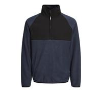 JACK & JONES Jcopeak Sweat à col Haut et Demi-Fermeture éclair Maillot de survêtement, Blazer Bleu Marine, L Homme