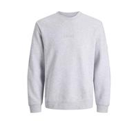 JACK & JONES Jcopoint Sweat Badge Crew Neck BF col Rond, Blanc-Gris, L Homme