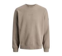 JACK & JONES Jcopoint Sweat Badge Crew Neck BF col Rond, Desert Taupe, S Homme