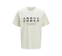 JACK & JONES Jcorecharge Front Branding Tee Crew Neck, Sweet Corn, M