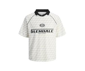 JACK & JONES Jcoretreat AOP Polo à col Ouvert en Maille, Cloud Dancer, L