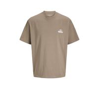 JACK & JONES Jcoretreat Typographic Tee SS Crew Neck Tee-Shirt pour Homme, Desert Taupe, M