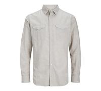 JACK & JONES Jcosheridan Linen Blend Shirt LS Chemise à Manches Longues, Vaisselle, M Homme