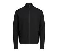 JACK & JONES Jcostance Cardigan zippé avec Badge en Tricot pour Homme, Noir, M