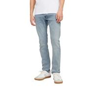 JACK & JONES Jean Glenn Original Slim Fit pour homme : stretch haute performance pour une utilisation toute la journée, Bleu délavé, 30W / 30L