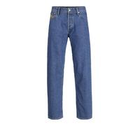 JACK & JONES Jean 'JJIEDDIE JJORIGINAL' bleu denim / jaune / noir, Taille 36 Longueur 32