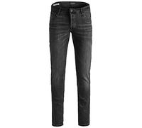 Jack & Jones Jean slim fit pour homme Glenn Skinny Tapered JJI Original AM, Noir/gris, 31W x 30L