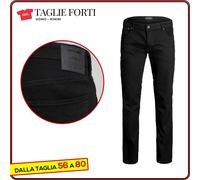 Jack & Jones jeans black plus size stretch trousers for men over. Big and tall.