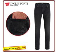 Jack & Jones jeans black plus size stretch trousers for men over. Big and tall.