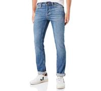 JACK & JONES Jeans Tim, taille régulière légèrement échangé et rabat avec boutons., Bleu denim, 33W x 32L