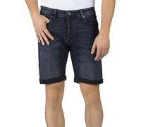 JACK & JONES Jijrick Short en jean stretch pour homme Coupe droite | Bermuda court d'été denim uni noir bleu S M L XL XXL